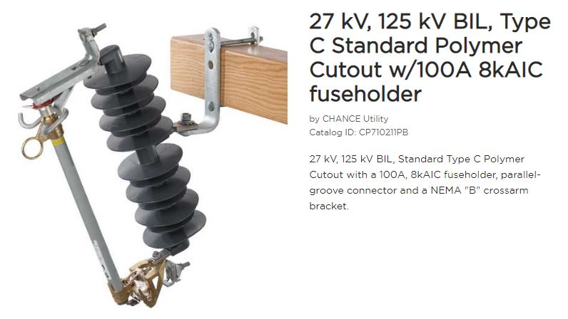 27KV 100A CUTOUT 125BIL